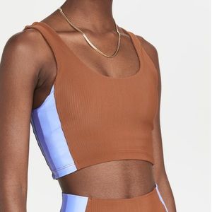 Beach Riot Tessa top in Indigo Stripe